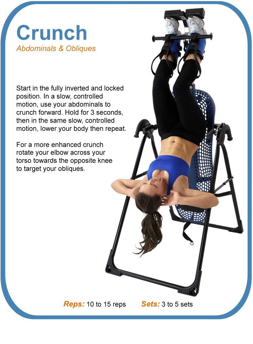 Hanging Crunches How to Do Them on an Inversion Table