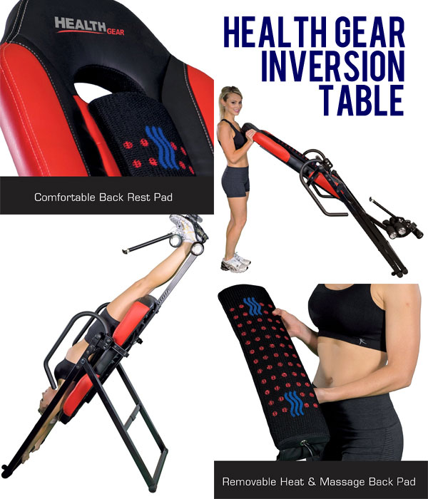 Features of the Health Gear Inversion Table, Including Heat and Massage