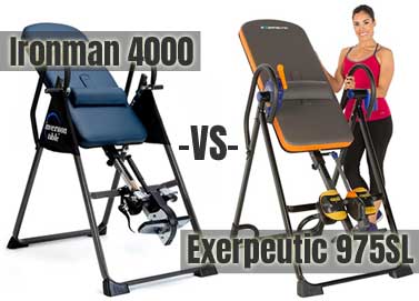 Exerpeutic 975SL vs Ironman 4000 Inversion Table Comparison