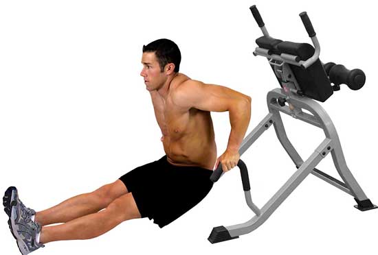 How to Use the Decompression Extension Machine to Perform Tricep Dips and Other Exercises