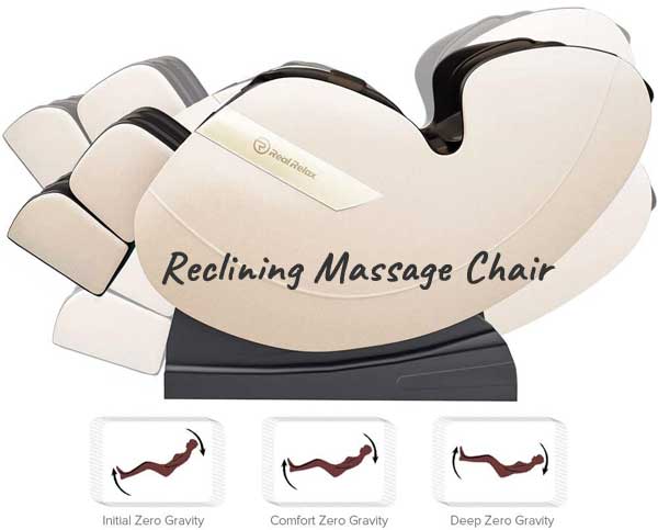 Reclining Massage Chair with Zero Gravity Position for Ultimate Relaxing Ergonomic Back Therapy