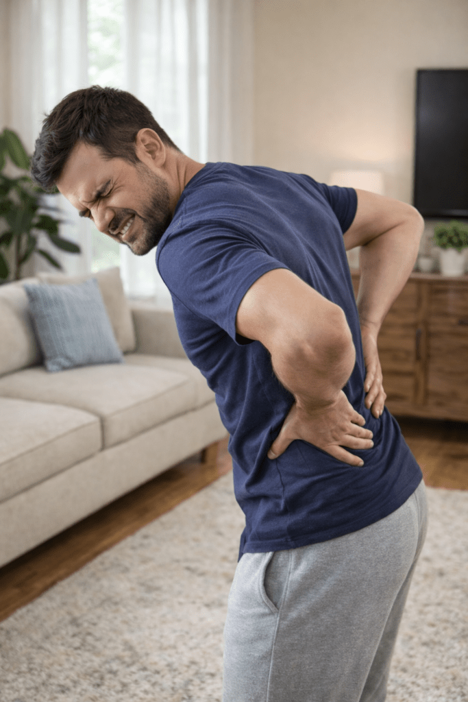 Man suffering from lower back pain