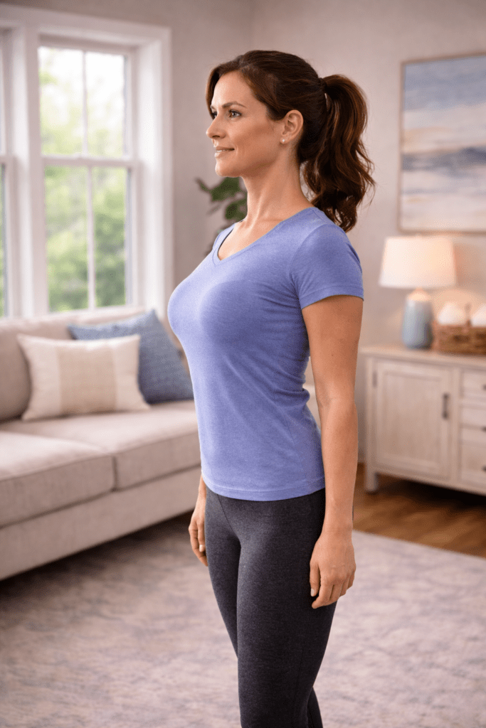 Woman Standing with Proper Posture